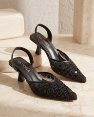 Black Pearl Slingback Pumps