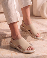 Beige CloudWalk Stretch Slingback