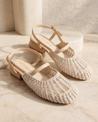 Fawn Thread-Woven Slingback