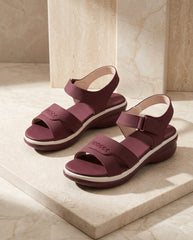 Maroon Elegance Comfort Sandal